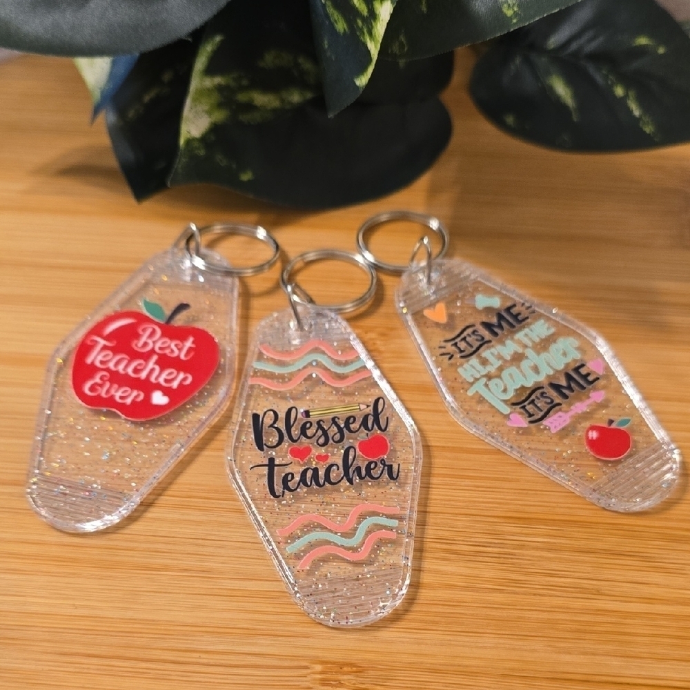 Blessed Teacher Keychains Set